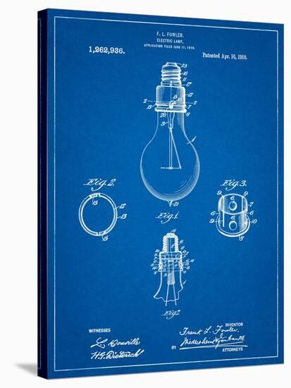 Electric Lamp Patent-Cole Borders-Stretched Canvas