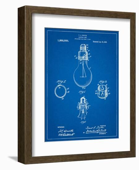 Electric Lamp Patent-Cole Borders-Framed Art Print