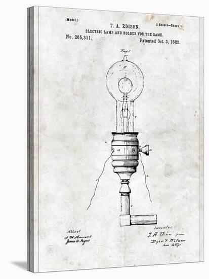 Electric Lamp-Patent-Stretched Canvas