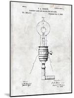 Electric Lamp-Patent-Mounted Art Print