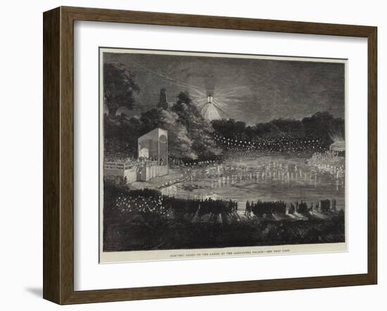 Electric Light on the Lakes at the Alexandra Palace-null-Framed Giclee Print