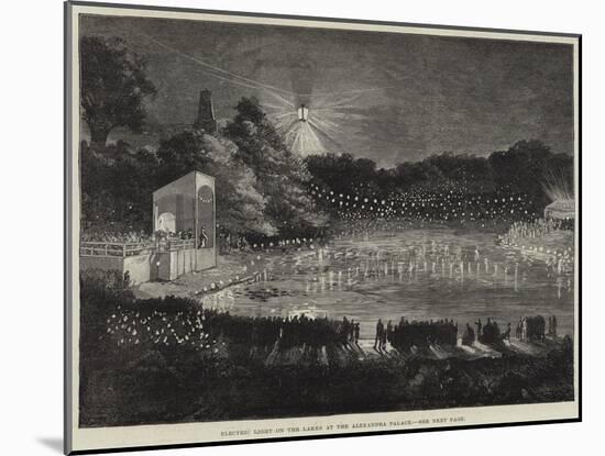 Electric Light on the Lakes at the Alexandra Palace-null-Mounted Giclee Print