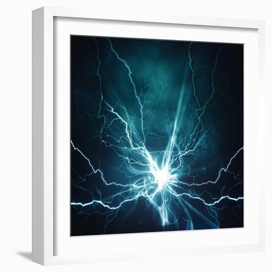 Electric Lighting Effect-dtolokonov-Framed Art Print