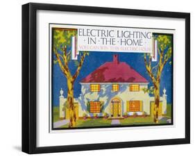 Electric Lighting in the Home, 1910-Gregory Brown-Framed Giclee Print