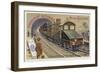 Electric Locomotive for Underground Railways, 1900-null-Framed Giclee Print