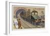 Electric Locomotive for Underground Railways, 1900-null-Framed Giclee Print