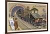 Electric Locomotive for Underground Railways, 1900-null-Framed Giclee Print