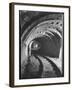 Electric Locomotive on Track in Powderly Anthracite Coal Mine Gangway, Owned by Hudson Coal Co-Margaret Bourke-White-Framed Photographic Print