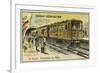 Electric Metro Train-null-Framed Giclee Print