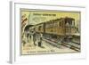 Electric Metro Train-null-Framed Giclee Print