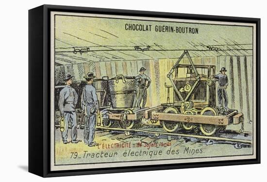 Electric Mine Tractor-null-Framed Stretched Canvas