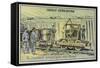 Electric Mine Tractor-null-Framed Stretched Canvas