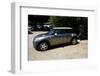 Electric Mini at battery charging point 2011-null-Framed Photographic Print