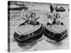 Electric Motor Boats at Dreamland Amusement Park Margate Kent-null-Stretched Canvas