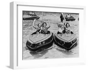 Electric Motor Boats at Dreamland Amusement Park Margate Kent-null-Framed Photographic Print