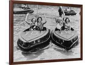 Electric Motor Boats at Dreamland Amusement Park Margate Kent-null-Framed Photographic Print