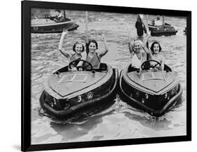 Electric Motor Boats at Dreamland Amusement Park Margate Kent-null-Framed Photographic Print