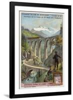 Electric Railway on the Viaduc Ste Marie, Near Chamonix, France-null-Framed Giclee Print