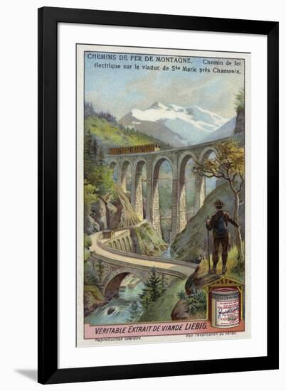 Electric Railway on the Viaduc Ste Marie, Near Chamonix, France-null-Framed Giclee Print