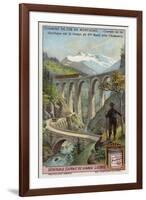 Electric Railway on the Viaduc Ste Marie, Near Chamonix, France-null-Framed Giclee Print