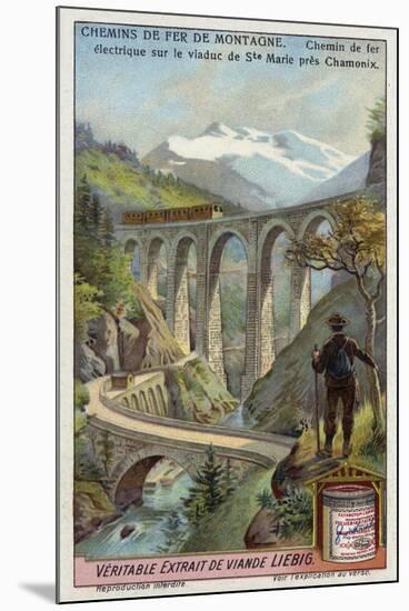 Electric Railway on the Viaduc Ste Marie, Near Chamonix, France-null-Mounted Giclee Print