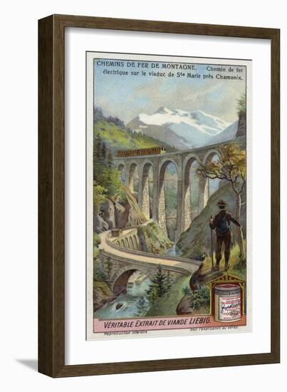 Electric Railway on the Viaduc Ste Marie, Near Chamonix, France-null-Framed Giclee Print