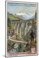 Electric Railway on the Viaduc Ste Marie, Near Chamonix, France-null-Mounted Giclee Print