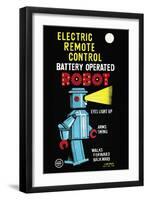 Electric Remote Control Battery Operated Robot-null-Framed Art Print