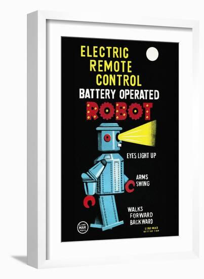 Electric Remote Control Battery Operated Robot-null-Framed Art Print