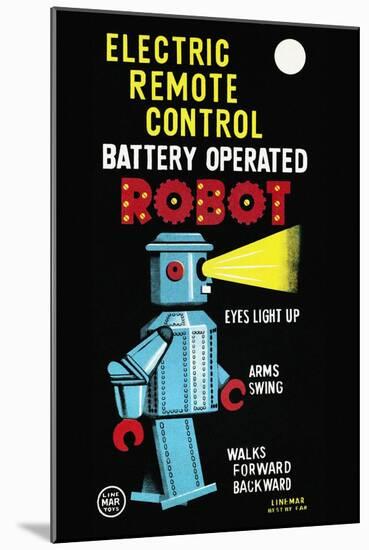 Electric Remote Control Battery Operated Robot-null-Mounted Art Print