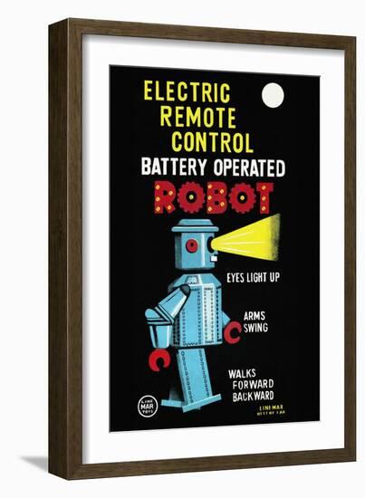 Electric Remote Control Battery Operated Robot-null-Framed Art Print