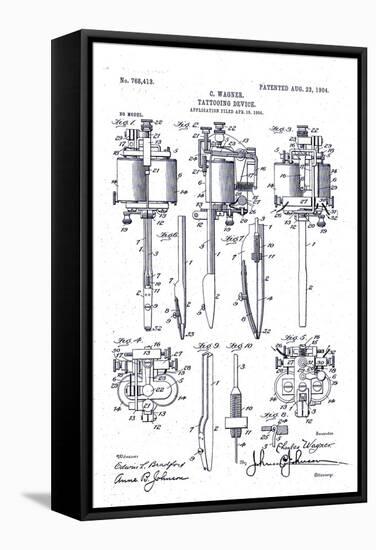 Electric Tattooing Device, Charles Wagner, 1904-null-Framed Stretched Canvas