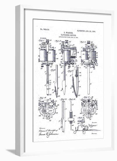 Electric Tattooing Device, Charles Wagner, 1904-null-Framed Giclee Print