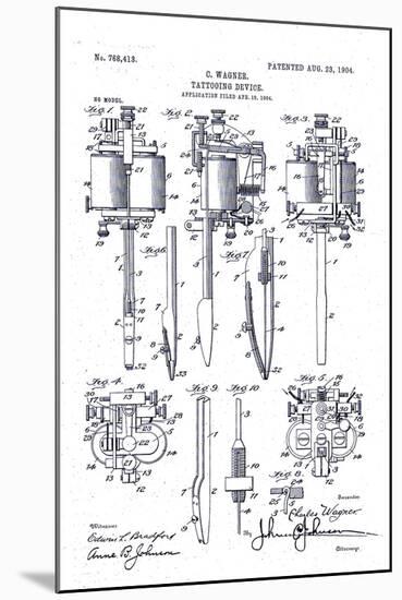 Electric Tattooing Device, Charles Wagner, 1904-null-Mounted Giclee Print