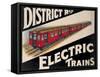 Electric Trains-Vintage Apple Collection-Framed Stretched Canvas