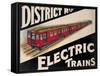 Electric Trains-Vintage Apple Collection-Framed Stretched Canvas