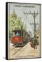 Electric Tram-null-Framed Stretched Canvas