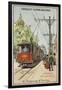 Electric Tram-null-Framed Giclee Print