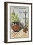 Electric Tram-null-Framed Giclee Print