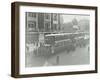 Electric Trams at Victoria Terminus, London, 1932-null-Framed Premium Photographic Print