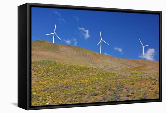 Electric Wind Turbine in Columbia River National Scenic Area, Washington State. Pacific Northwest-Craig Tuttle-Framed Stretched Canvas