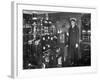 Electrical Engineer/Inventor Guglielmo Marconi in His Laboratory Aboard Steam Yacht "Elettra"-null-Framed Premium Photographic Print