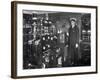 Electrical Engineer/Inventor Guglielmo Marconi in His Laboratory Aboard Steam Yacht "Elettra"-null-Framed Premium Photographic Print