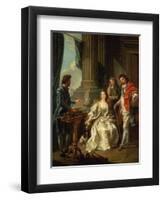 Electrical Experiment (One of a Series)-Louis-Michel van Loo-Framed Giclee Print