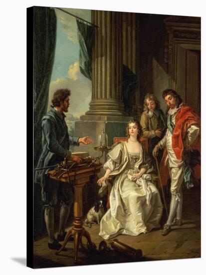 Electrical Experiment (One of a Series)-Louis-Michel van Loo-Stretched Canvas