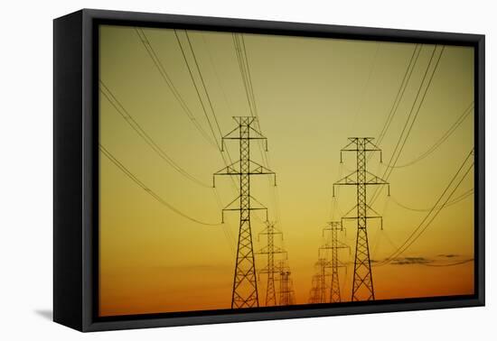 Electrical Towers-null-Framed Stretched Canvas