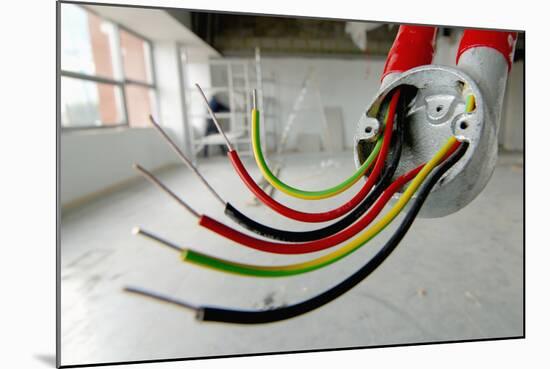 Electrical Wiring in Refurbished Warehouse-Chris Henderson-Mounted Photographic Print
