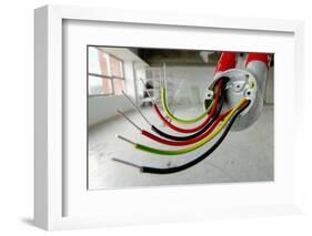 Electrical Wiring in Refurbished Warehouse-Chris Henderson-Framed Photographic Print