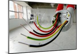 Electrical Wiring in Refurbished Warehouse-Chris Henderson-Mounted Photographic Print