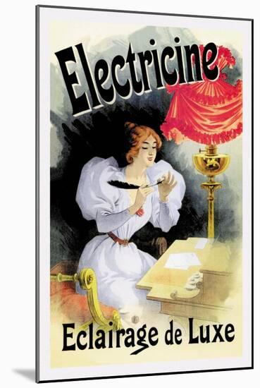 Electricine, Eclairage de Luxe-Jules Ch?ret-Mounted Art Print